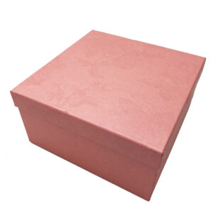 Pink Embossed Floral Square Gift Box for Jewelry Packaging Wedding Gift Elegant Accessory Storage Box