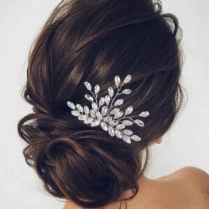 Handmade Silver Marquise Crystal Vine Bridal Hair Comb Elegant Wedding Party Women Hair Accessory Headdress