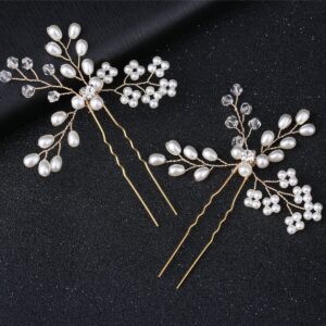 Pearl Spiral Twist Hair Pins Silver Wedding Hair Screws Set