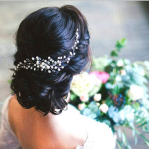 Delicate Pearl Branch Flexible Hair Vine Boho Bridal Wedding Updo Hair Accessory