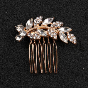Alluring Pearl Rhinestone Bridal Hair Comb Silver Floral Wedding Headpiece Hair Jewelry for Women Bride