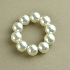 Classic Large Simulated Pearl Stretch Bracelet Women Daily Wedding Party Wrist Jewelry