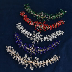 Multi‑Color Beaded Crystal Hair Comb Bridal Wedding Party Women Hair Accessory