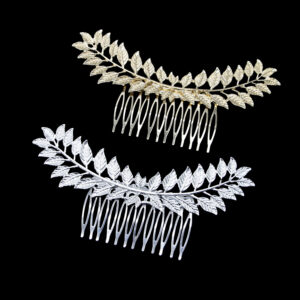 Metal Laurel Leaf Bridal Hair Comb Elegant Wedding Hair Accessory for Women and Bridal Ladies