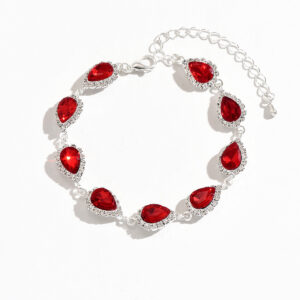 Vintage Floral Rhinestone Bracelet Adjustable Chain Wrist Jewelry For Women Daily Dating Party Gift