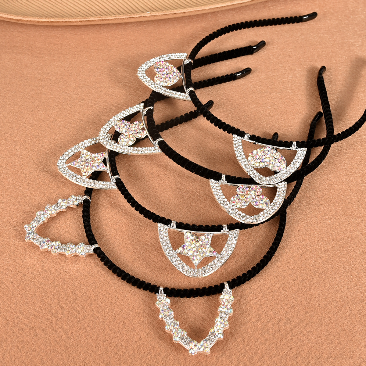 Rhinestone Cat Ear Headband Star Heart Bow Girls Party Hair Accessory for Women - Image 2