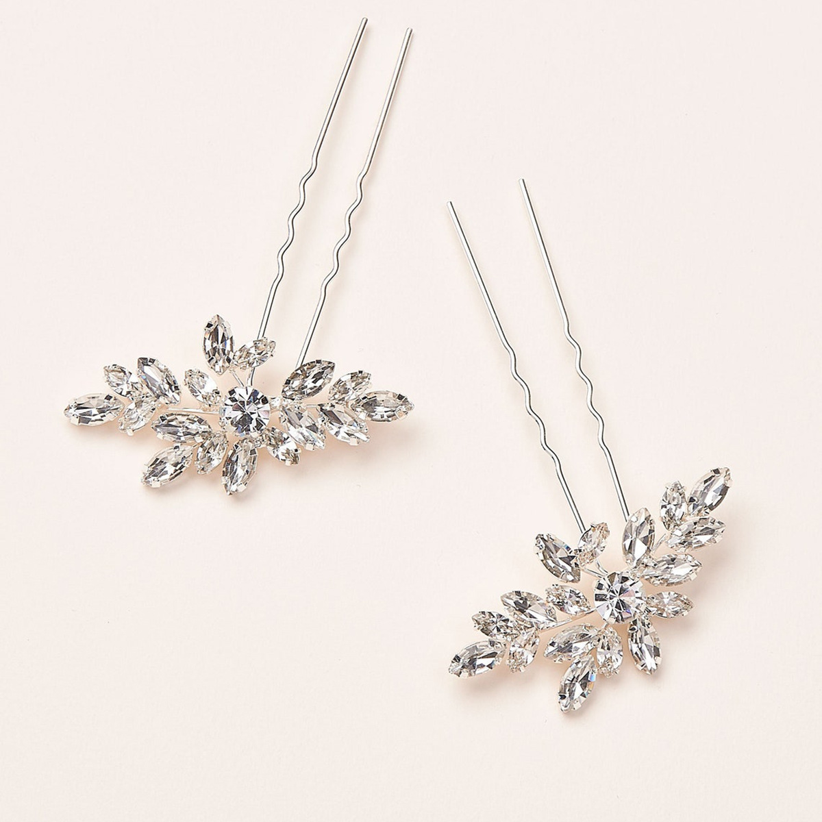 Crystal Leaf Hair Clips Bridal Wedding Rhinestone Hair Accessories for Women Styling - Image 3