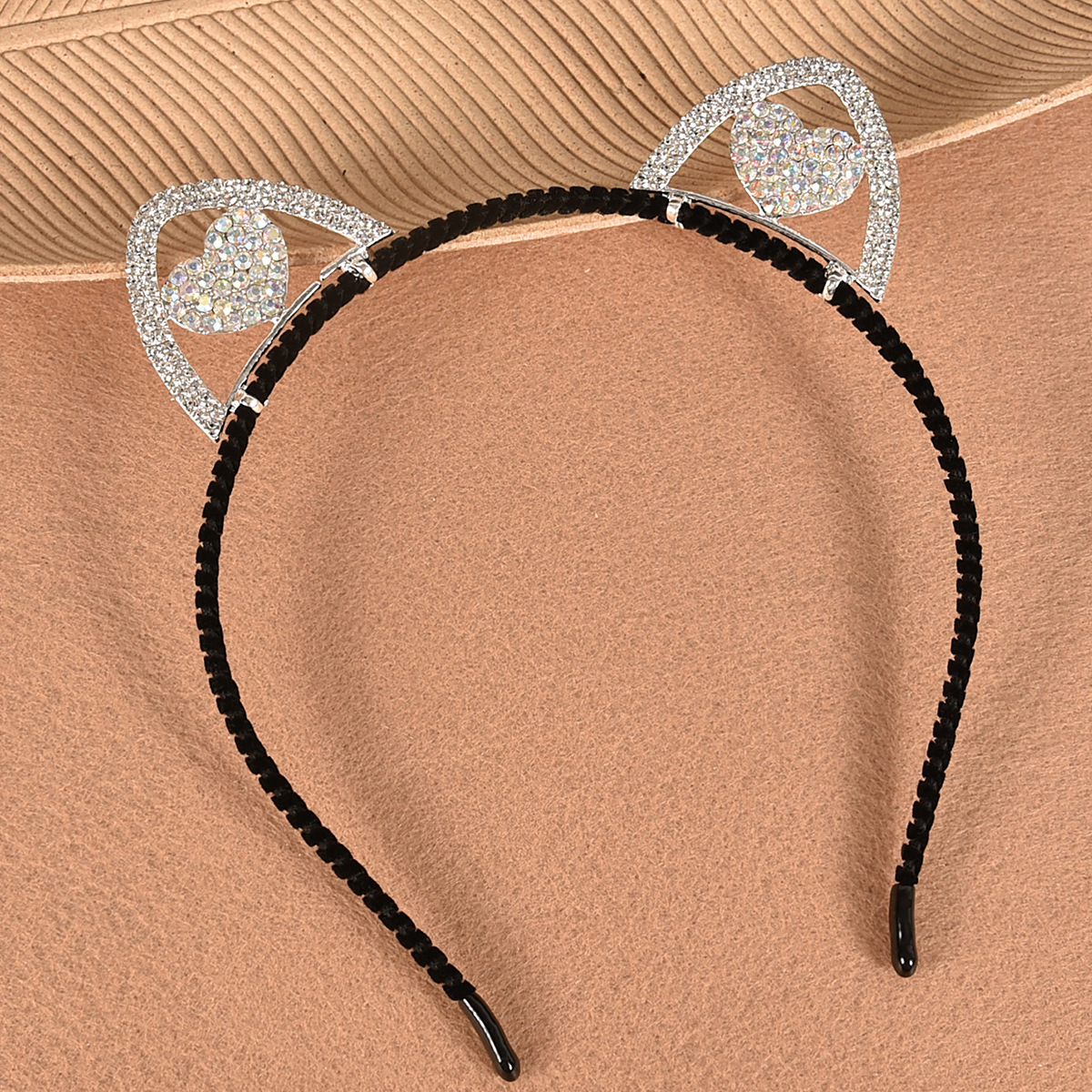 Rhinestone Cat Ear Headband Star Heart Bow Girls Party Hair Accessory for Women - Image 4