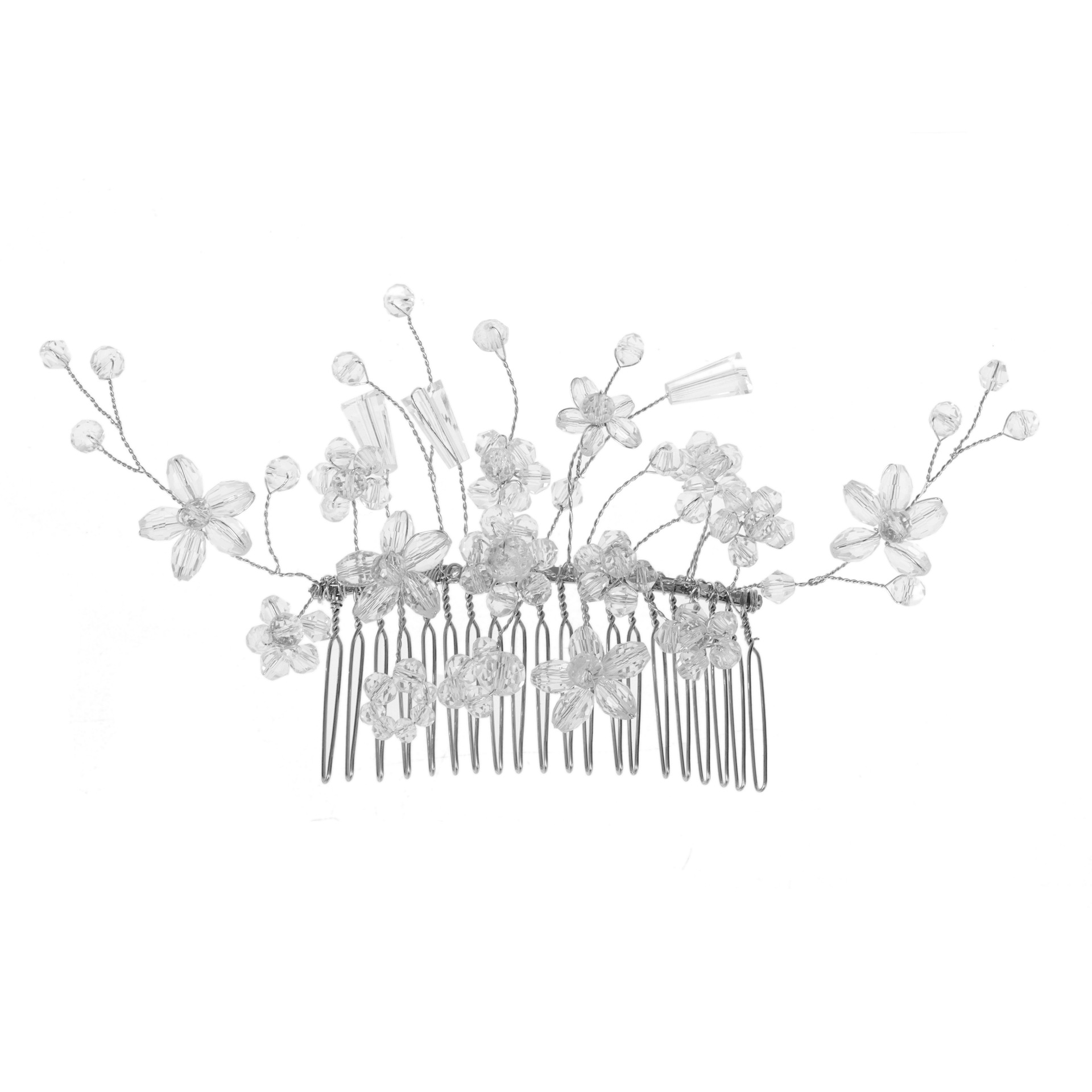 Gold Clear Crystal Flower Bridal Hair Comb Elegant Wedding Party Women Boho Floral Hair Accessory - Image 5