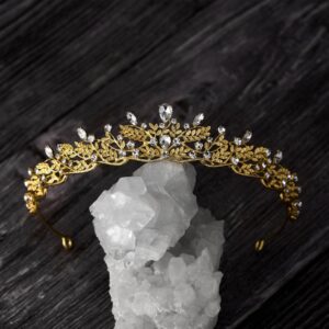 SWEETV Tiaras for Women, Wedding Bridal Tiara, Queen Princess Crown Crystal Headbands for Bride, Rhinestone Hair Accessories for Pageant, Anniversaries, Proms, Quinceaneras and Cosplay