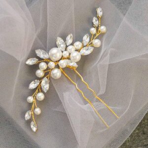 Click to see full view JAKAWIN Bridal Hair Accessories Wedding Hair Pin Pearl Hair Clip for Women