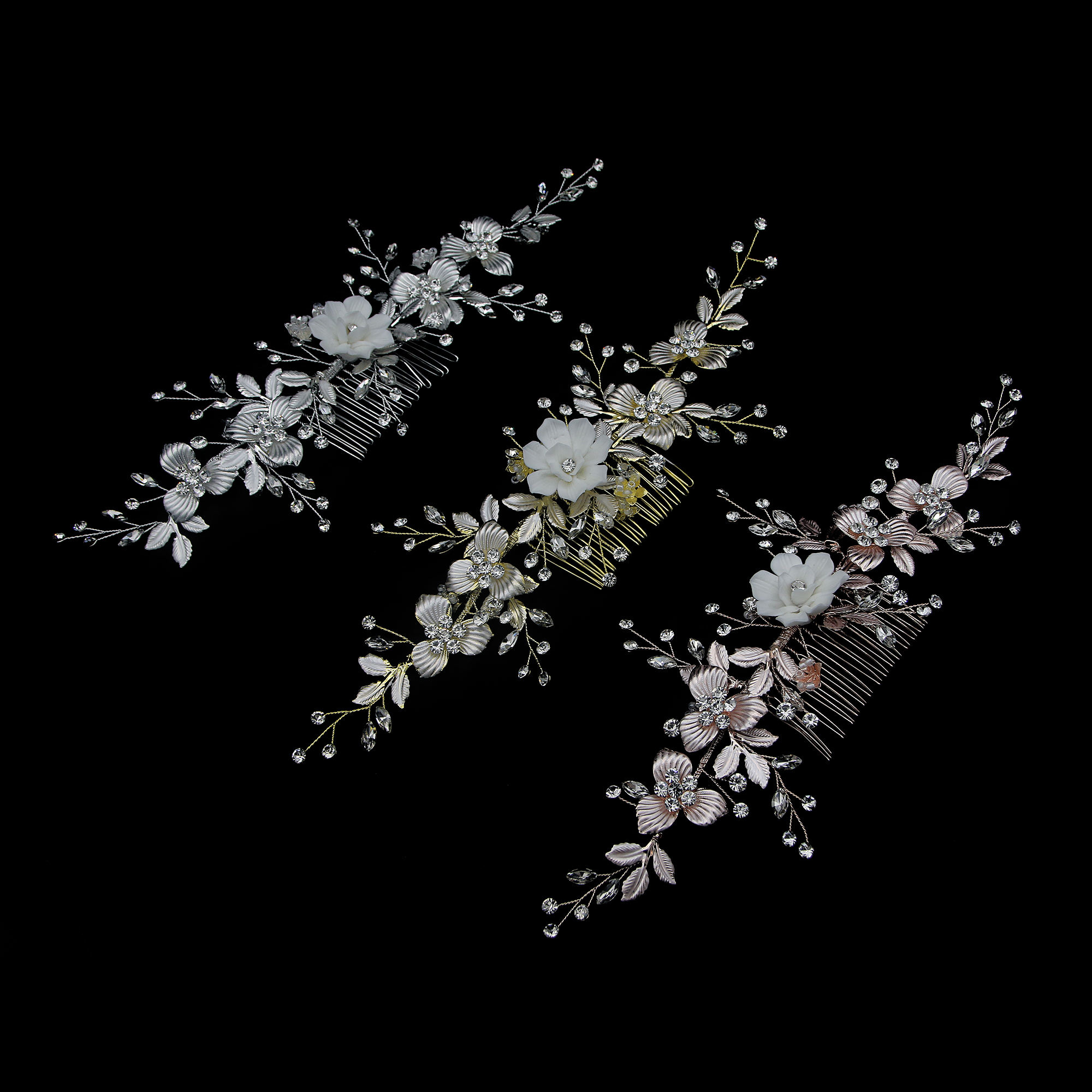 Bride Fancy Custom Logo Chinese Fashion Hair Accessories Flower Girl Wedding Wholesale