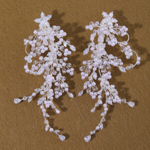Handmade 2pcs Elegant Zircon Hair Clips New Design Wedding Pearl Hair Clip Flower Headdress Set for Parties