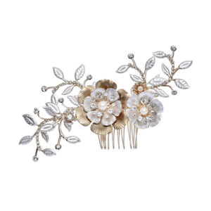 Eco-friendly Alloy Material Design Patent Bridal Hair Comb Accessories YOUYOU S8249 Fashion KC GOLD Plated