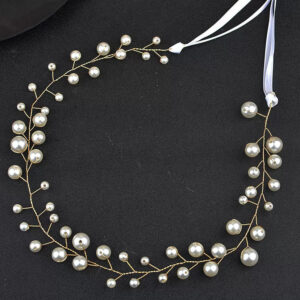 Elegant Multi-Size Pearl Hair Wreath, Wedding Hair Accessory for Bride & Bridesmaid