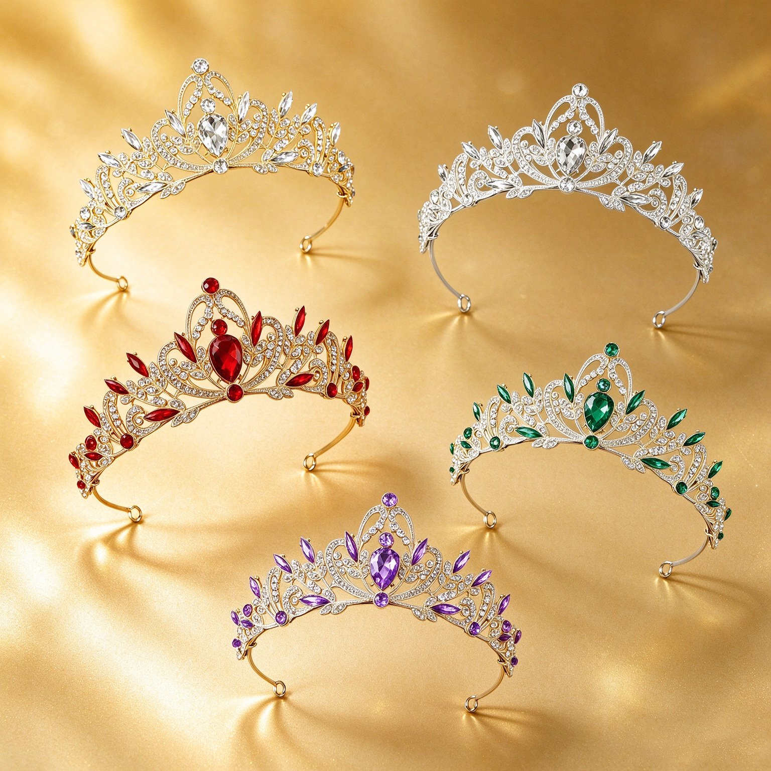 Royal Rhinestone Headpiece, Prom Queen Crown for Brides & Bridesmaids