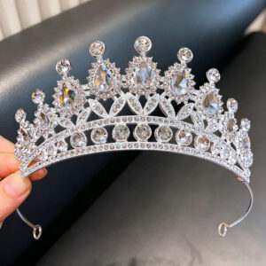 Royal Sparkly Headpiece, Prom Queen Crown for Brides & Pageants