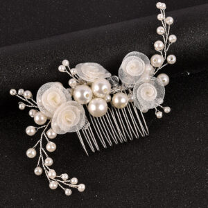 Fashion White Crystal Flower Hairbands Wedding Bridal Jewelry Decorative Mini Types of Hair Comb