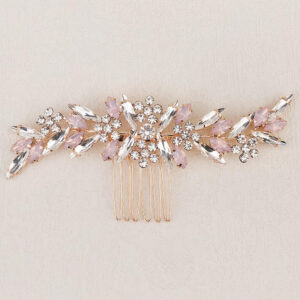 Miallo Handmade Claw Chain Rhinestone Flower Bride Side Hair Comb Wedding Bridal Hair Accessories Headpieces
