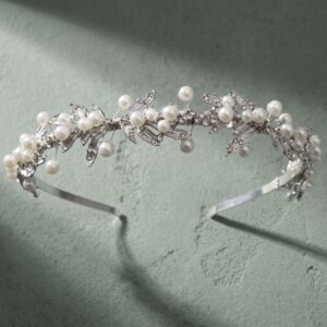 Romantic Crystal Leaf Tiara, Wedding Hair Comb Alternative