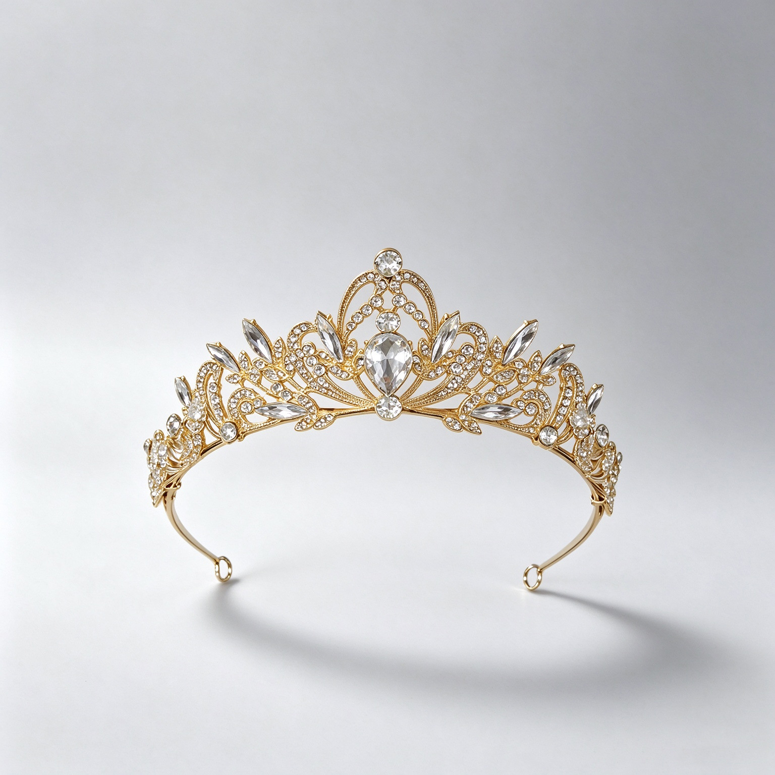 Royal Rhinestone Headpiece, Prom Queen Crown for Brides & Bridesmaids - Image 4