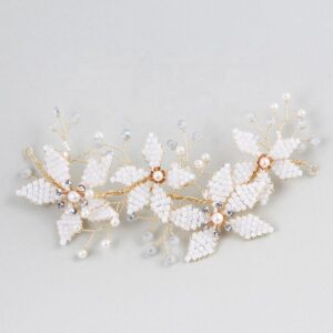 Fancy Metal Crystal Pearl Hair Accessories Headpband Adult Gold Rhinestone Headpiece for Women