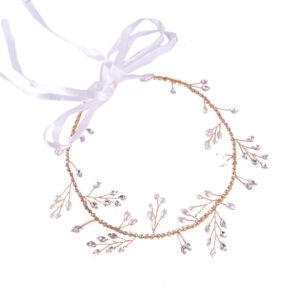 Miallo Handmade Woven Headband Rhinestone Pearl Claw Chain Hair Vine Bridal Wedding Dress Accessories