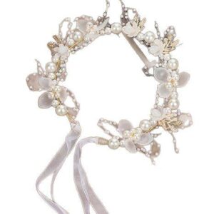 Handmade Exquisite Princess Hair Clips for Kids Party Made of Silk Lace Chiffon Fabric Pearls Hair Accessories Alloy Material